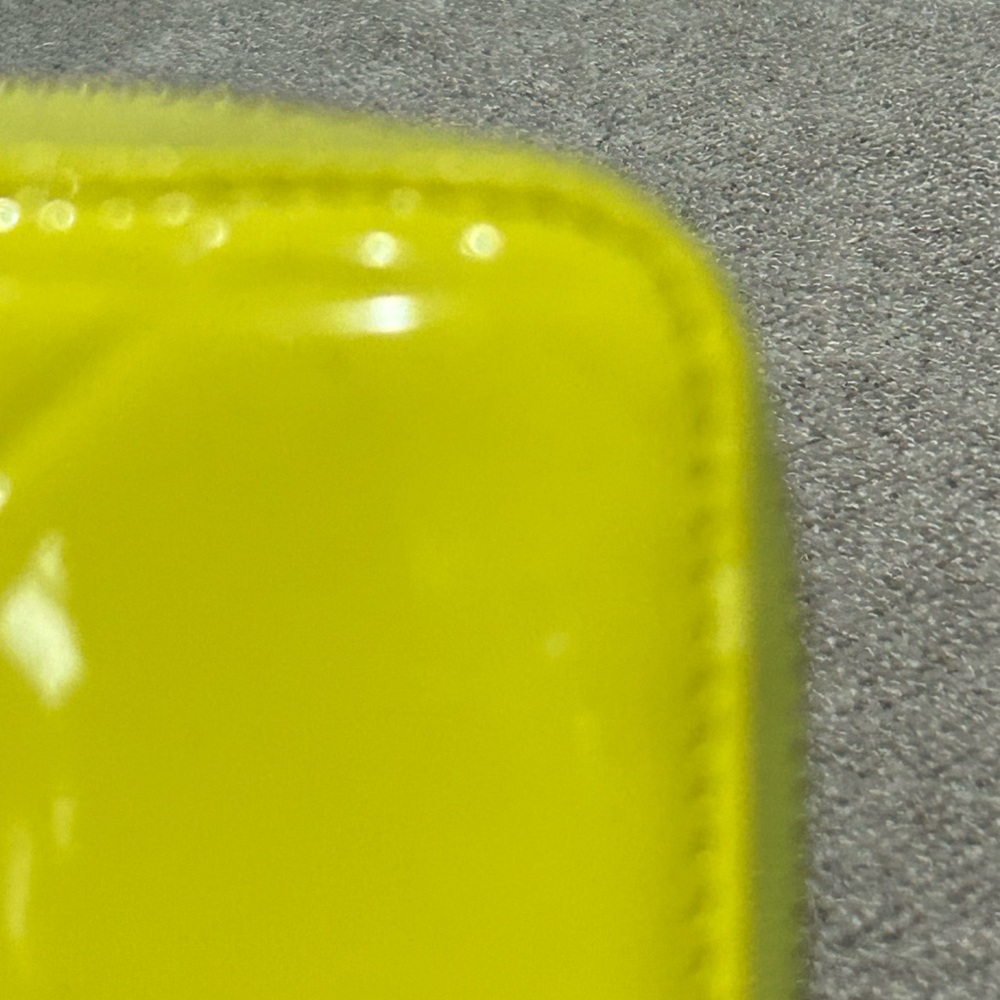 Christian Dior Patent Leather Bright Yellow Wallet VGUC - Picture 11 of 11